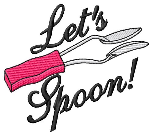 Lets Spoon Machine Embroidery Design