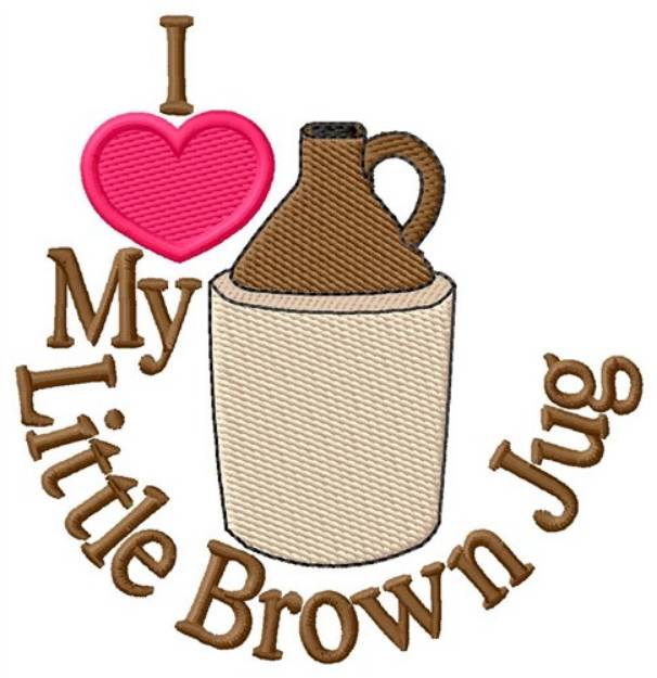 Picture of I Love My Jug Machine Embroidery Design