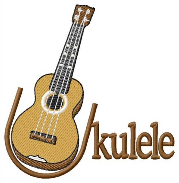 Picture of Ukulele Machine Embroidery Design