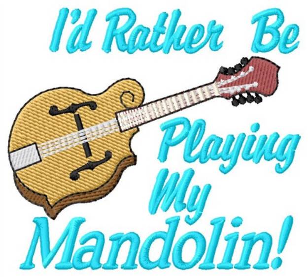 Picture of Playing My Mandolin Machine Embroidery Design