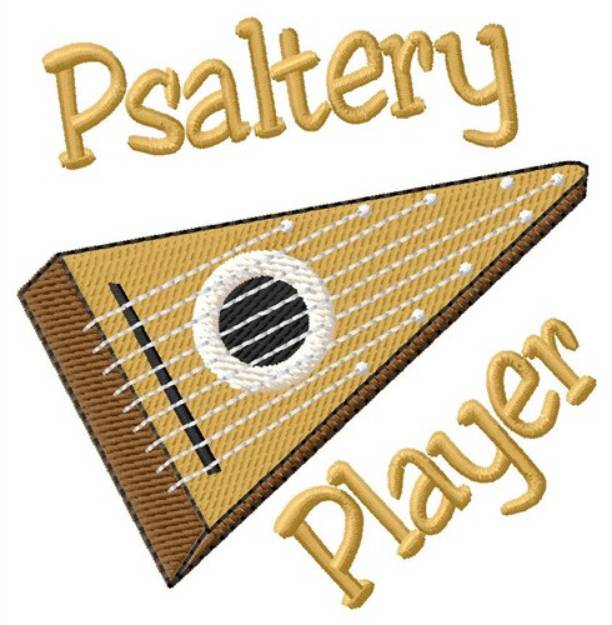 Picture of Psaltery Player Machine Embroidery Design