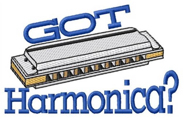 Picture of Got Harmonica? Machine Embroidery Design