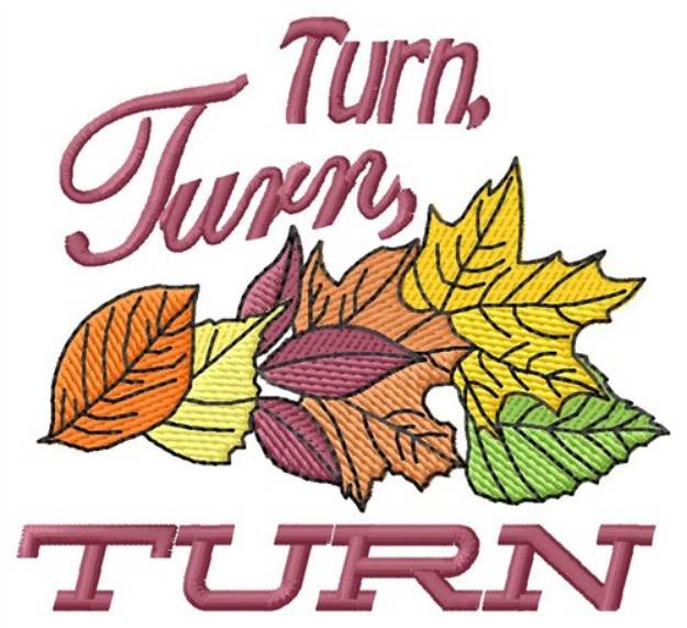 Picture of Turn Leaves Machine Embroidery Design