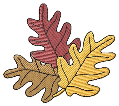 Oak Leaves Machine Embroidery Design