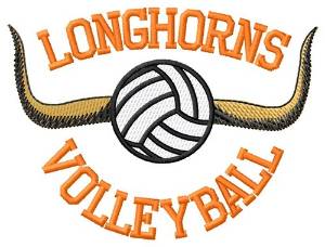 Picture of Longhorns Volleyball Machine Embroidery Design