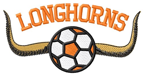 Longhorns Soccer Machine Embroidery Design