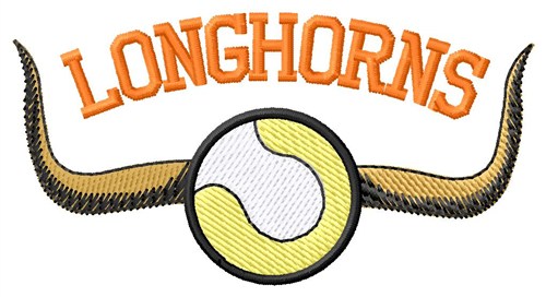 Tennis Longhorns Machine Embroidery Design