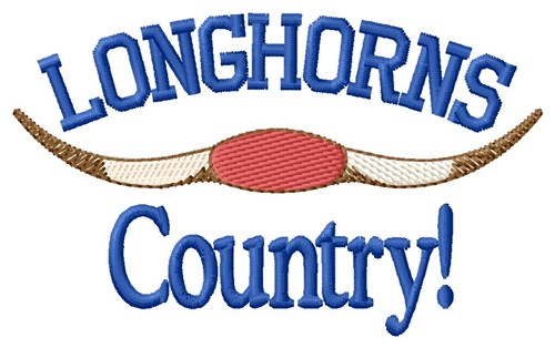 Longhorns Country Machine Embroidery Design