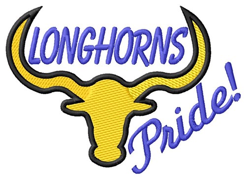 Longhorns Pride Machine Embroidery Design