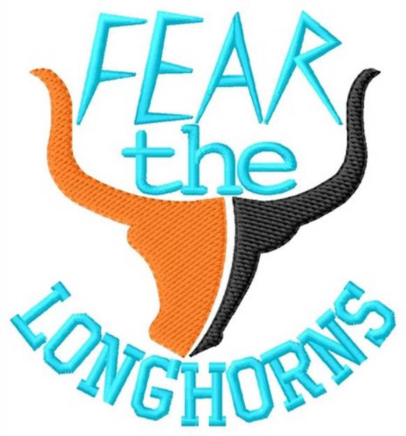Picture of Fear the Longhorns Machine Embroidery Design