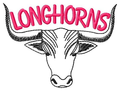 Longhorns Machine Embroidery Design
