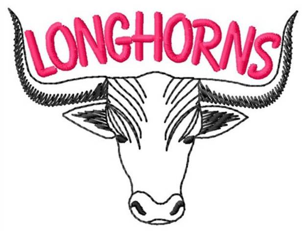 Picture of Longhorns Machine Embroidery Design