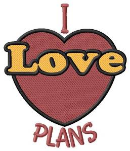 Picture of I Love Plans Machine Embroidery Design