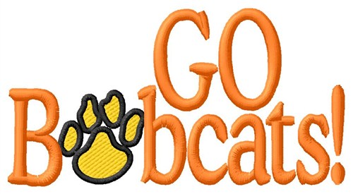Go Bobcats Machine Embroidery Design