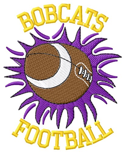 Bobcats Football Machine Embroidery Design