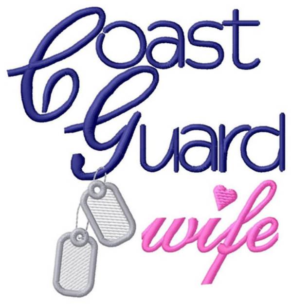 Picture of Coast Guard Wife Machine Embroidery Design