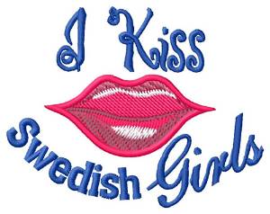 Picture of I Kiss Machine Embroidery Design