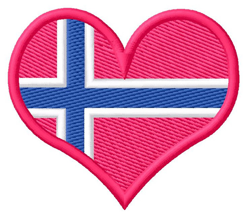 Norwegian Heart Machine Embroidery Design