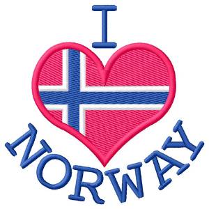 Picture of I Love Norway Machine Embroidery Design