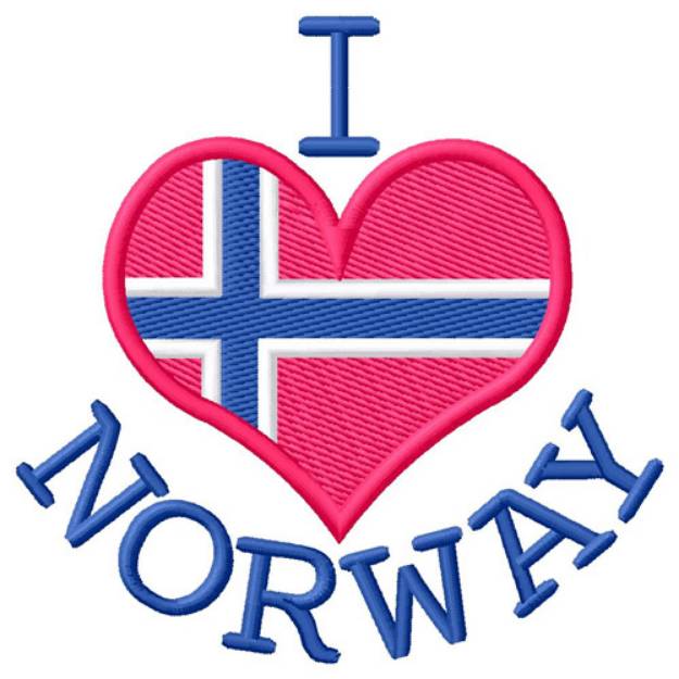 Picture of I Love Norway Machine Embroidery Design