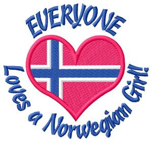Picture of Norwegian Girl Machine Embroidery Design
