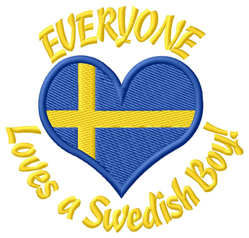 Swedish Boy Machine Embroidery Design
