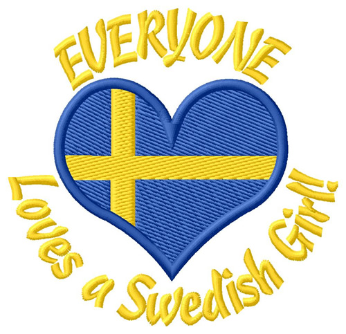 Swedish Girl Machine Embroidery Design