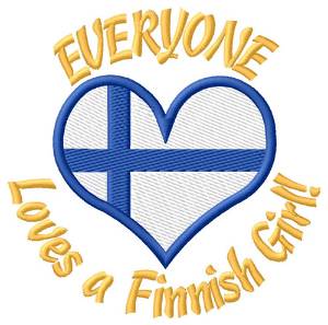 Picture of Finnish Girl Machine Embroidery Design