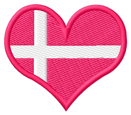 Danish Heart Machine Embroidery Design