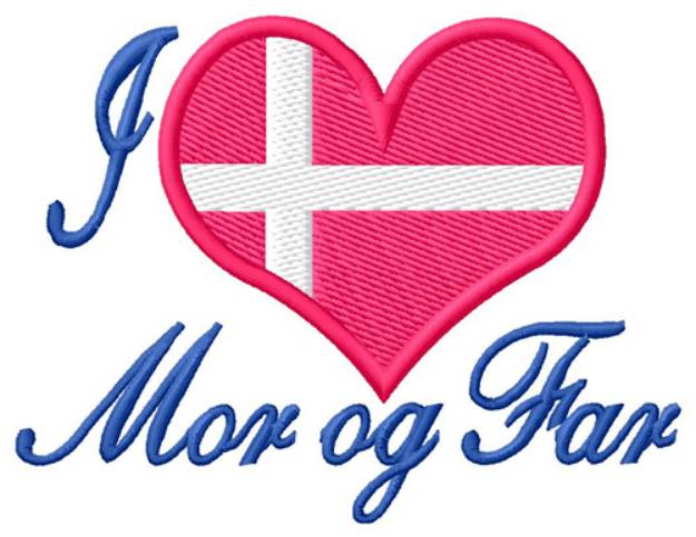 Picture of Mor Og Far Machine Embroidery Design
