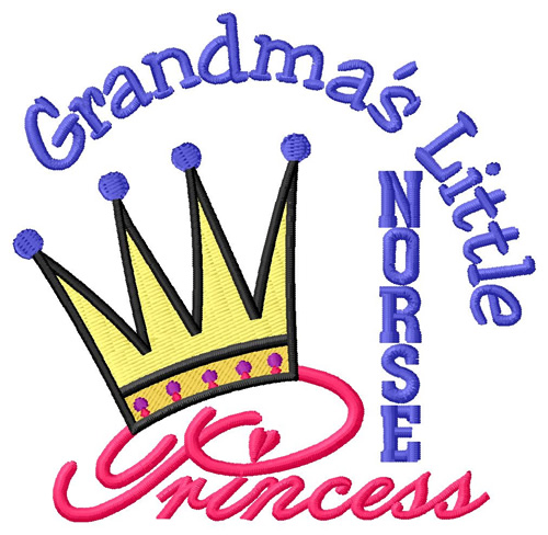 Grandmas Princess Machine Embroidery Design