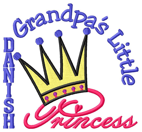 Grandpas Princess Machine Embroidery Design