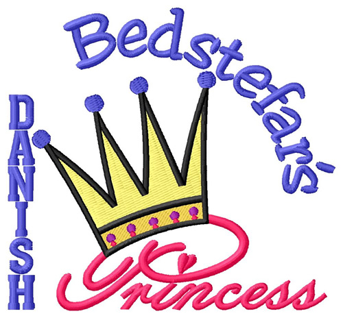 Bedstefars Princess Machine Embroidery Design