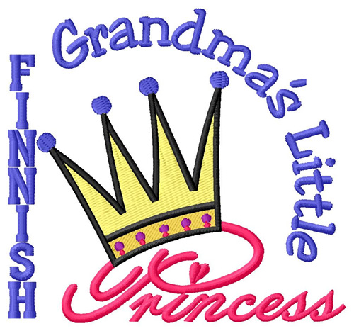 Grandmas Princess Machine Embroidery Design