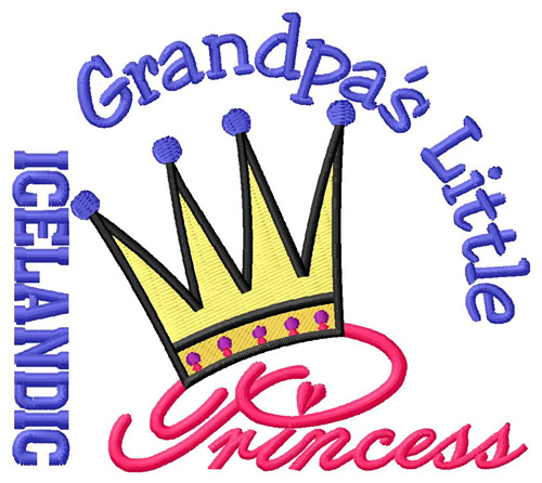 Grandpas Princess Machine Embroidery Design