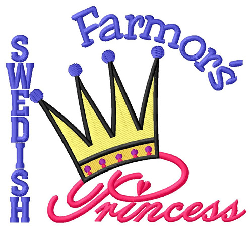 Farmors Princess Machine Embroidery Design
