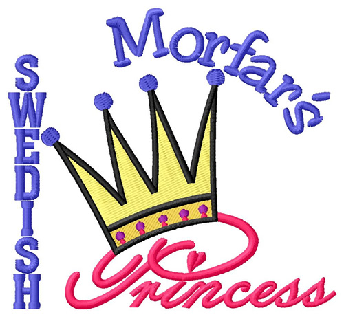 Morfars Princess Machine Embroidery Design