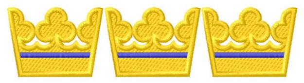 Picture of Three Crowns Machine Embroidery Design