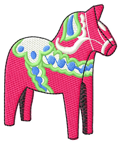 Dala Horse Machine Embroidery Design