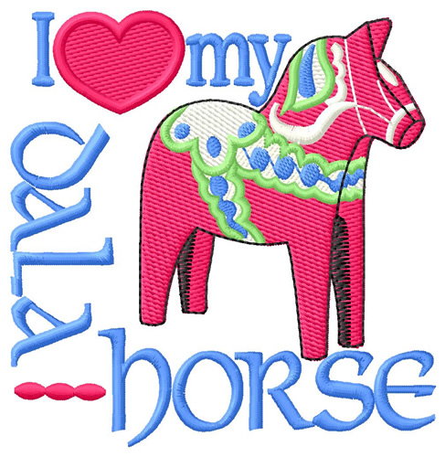 My Dala Horse Machine Embroidery Design