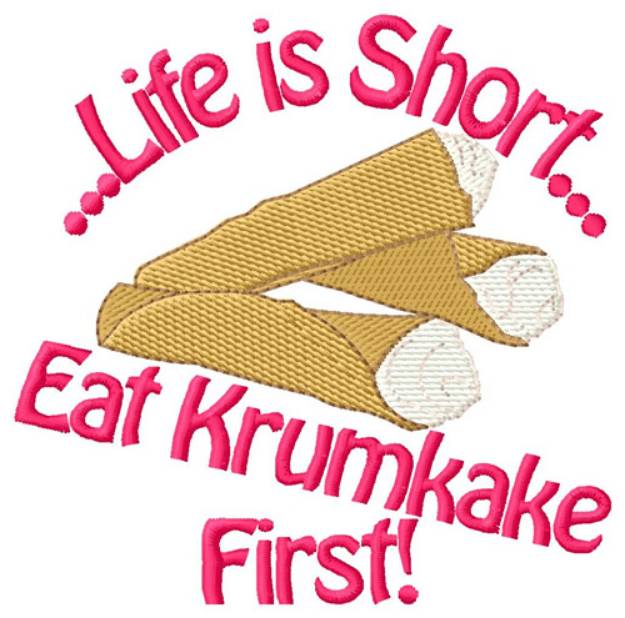 Picture of Eat Krumkake First Machine Embroidery Design