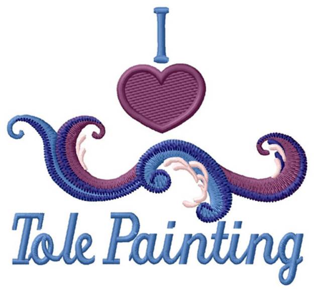 Picture of Love Tole Painting Machine Embroidery Design