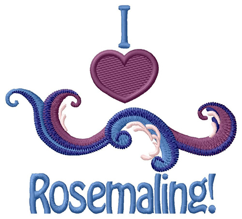 Love Rosemaling Machine Embroidery Design