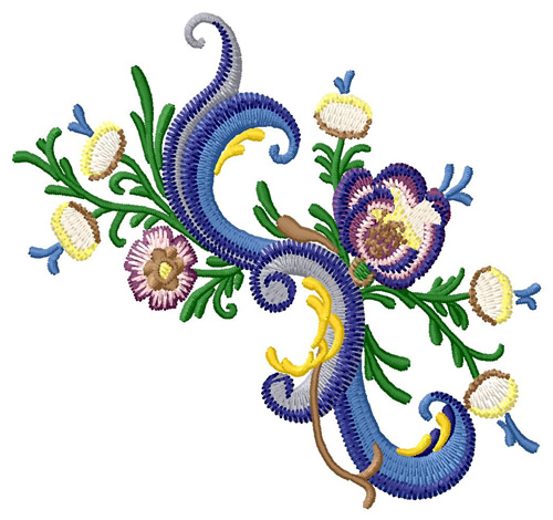 Rosemaling Machine Embroidery Design
