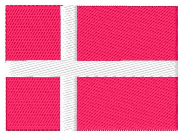 Picture of Danish Flag Machine Embroidery Design