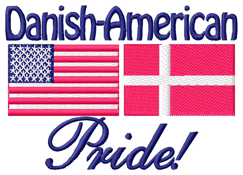 Danish American Pride Machine Embroidery Design