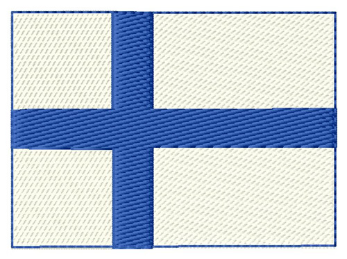 Finnish Flag Machine Embroidery Design