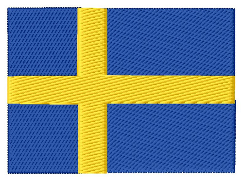 Swedish Flag Machine Embroidery Design