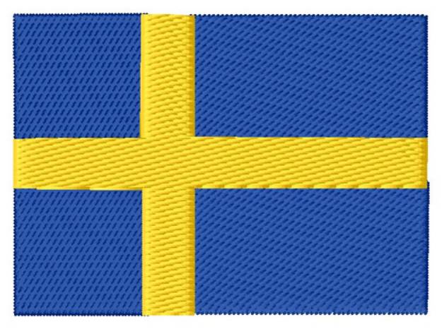 Picture of Swedish Flag Machine Embroidery Design