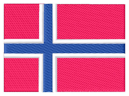 Norwegian Flag Machine Embroidery Design